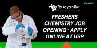 Freshers Chemistry Job Opening - Apply Online at USP