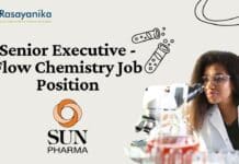 Senior Executive - Flow Chemistry Job Position