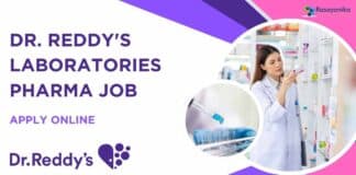 Dr. Reddy's Laboratories Pharma Job