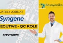 Latest Executive QC role at Sygene