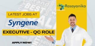 Latest Executive QC role at Sygene