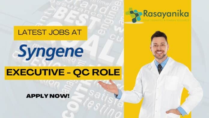 Latest Executive QC role at Sygene