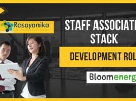 Staff Associate - Stack development at Bloom Energy