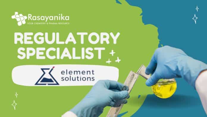Element Solutions Regulatory Specialist role: Apply Now!