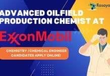 Advanced Oilfield Production Chemist at ExxonMobil- Chemistry Chemical Engineer Candidates Apply Online! (1)