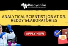 Analytical Scientist Job at Dr. Reddy’s Laboratories