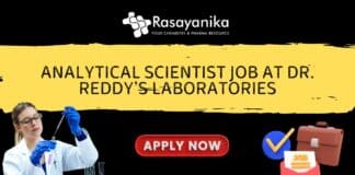 Analytical Scientist Job at Dr. Reddy’s Laboratories