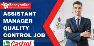 Assistant Manager - Quality Control Castrol India Hiring