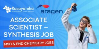 Associate Scientist – Synthesis Job at Aragen Apply Now