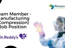 Team Member - Manufacturing (Compression) Job Position