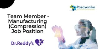 Team Member - Manufacturing (Compression) Job Position