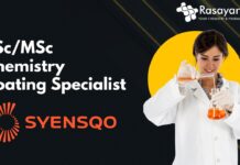 BSc/MSc Chemistry Coating Specialist