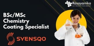 BSc/MSc Chemistry Coating Specialist