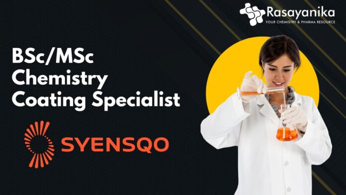 BSc/MSc Chemistry Coating Specialist
