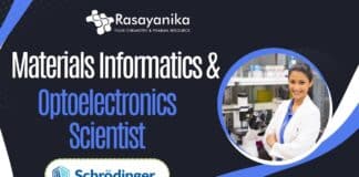 Materials Informatics & Optoelectronics Scientist at Schrödinger,