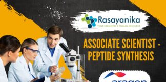 Associate Scientist - peptide synthesis - at Aragen Life Sciences