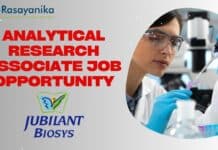 Analytical Research Associate Job Opportunity
