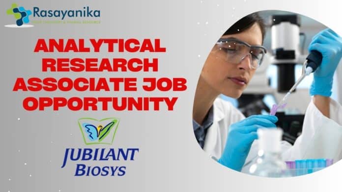 Analytical Research Associate Job Opportunity