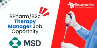 BPharm/BSc Therapy Manager Job Opportnity