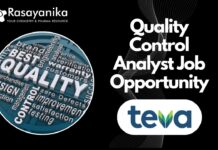 Quality Control Analyst Job Opportunity