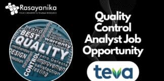 Quality Control Analyst Job Opportunity