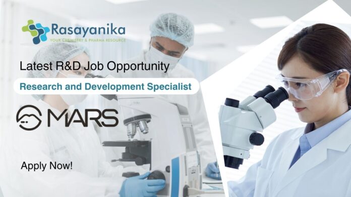 MARS Cosmetics R&D Job Opening - Chem & Chem Engg Apply Now!