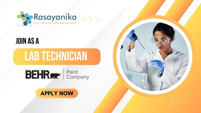 Lab Technician at Behr Paint