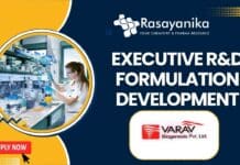 Executive R&D Formulation Development - at VARAV BIOGENESIS Pvt. Ltd.