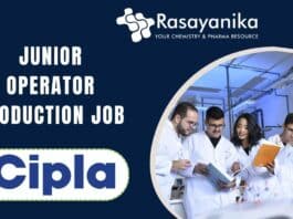 Junior Operator Production Job at Cipla