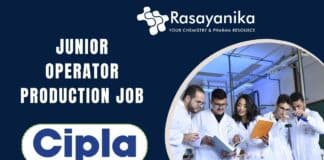 Junior Operator Production Job at Cipla