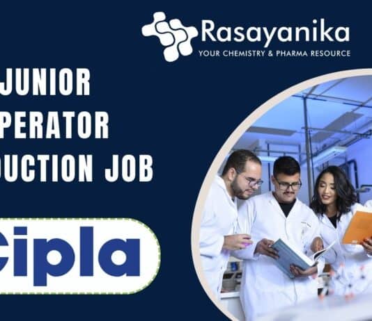 Junior Operator Production Job at Cipla
