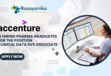 Accenture is hiring Pharma graduates