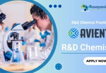 R&D Chemist Position at Avient