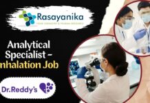 Analytical Specialist Job at Dr. Reddy's, Apply Now!