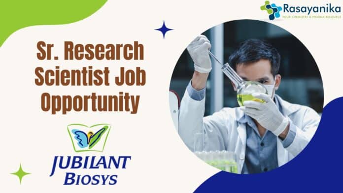 Sr. Research Scientist Job Opportunity