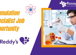 Formulation Specialist Job Opportunity