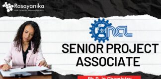 CSIR-NCL Senior Project Associate - Ph.D. in Chemistry Candidates Apply Now! 