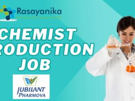 Chemist – Production Job at Jubilant Pharmova Apply Now