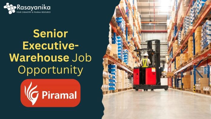 Senior Executive-Warehouse Job Opportunity