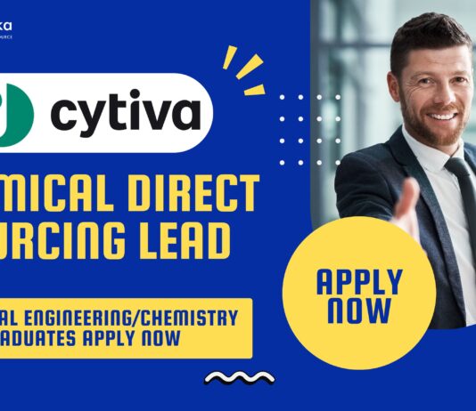 Cytiva Chemical Direct Sourcing Lead - Chemical EngineeringChemistry Graduates Apply Now 