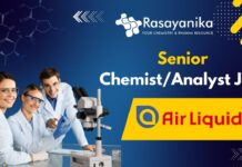  Senior Chemist/Analyst Job