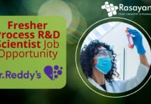 Fresher Process R&D Scientist Job Opportunity