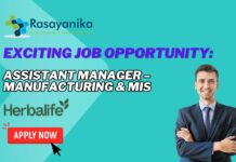 Exciting Job Opportunity: Assistant Manager – Manufacturing & MIS Job at Herbal Life, India