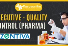 Executive - Quality Control (Pharma) Zentiva Hiring in Ankleshwar