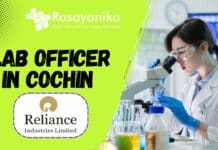 Lab Officer in Cochin at Reliance Industries Limited