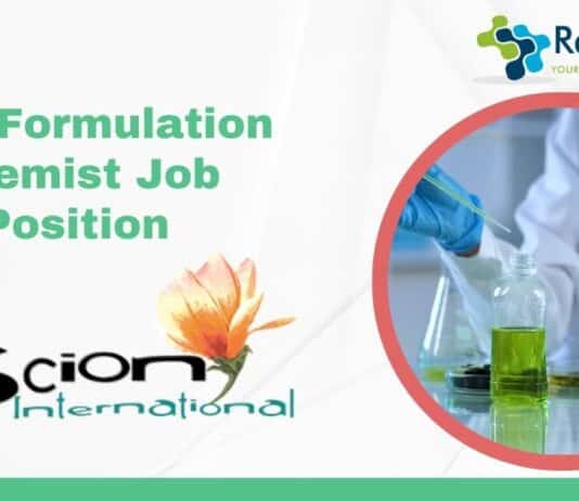 R&D Formulation Chemist Job Position