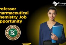 Professor Pharmaceutical Chemistry Job Opportunity