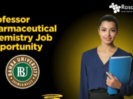 Professor Pharmaceutical Chemistry Job Opportunity