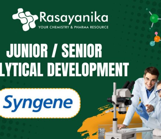 Junior / Senior Analytical Development
