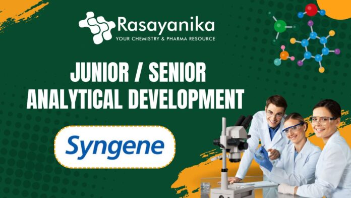 Junior / Senior Analytical Development